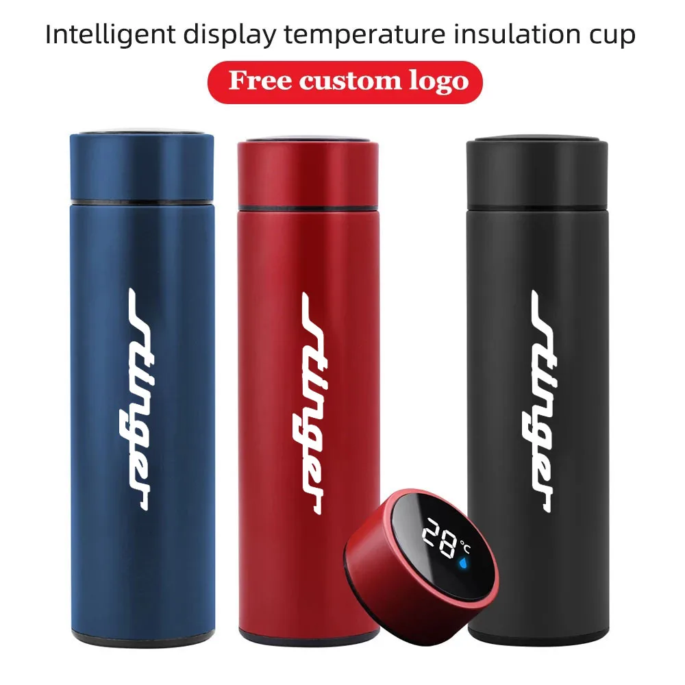 

500ml portable Car smart Thermos mug Insulation cup with temperature display For Kia Stinger Soul Niro GT Line Car Accessories
