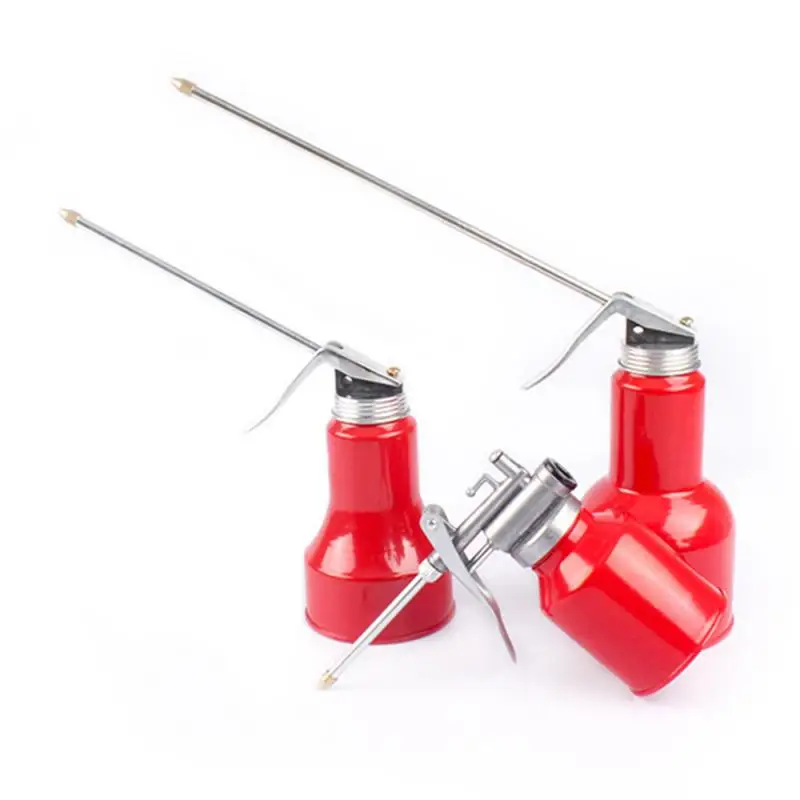 

500ml Oiler Oil Can Grease Gun Car Hardware Tool Transparent Plastic Hose Refueling Pot High Pressure Auto Accessories Oil Pump