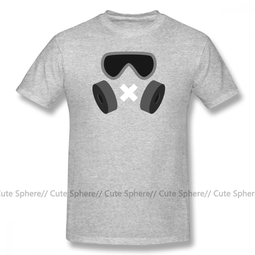 Gray Футболка Rainbow Six, беззвучная футболка, 100 хлопок, 6xl, футболка с коротким рукавом, забавная Базовая Мужская футболка - Цвет: Gray