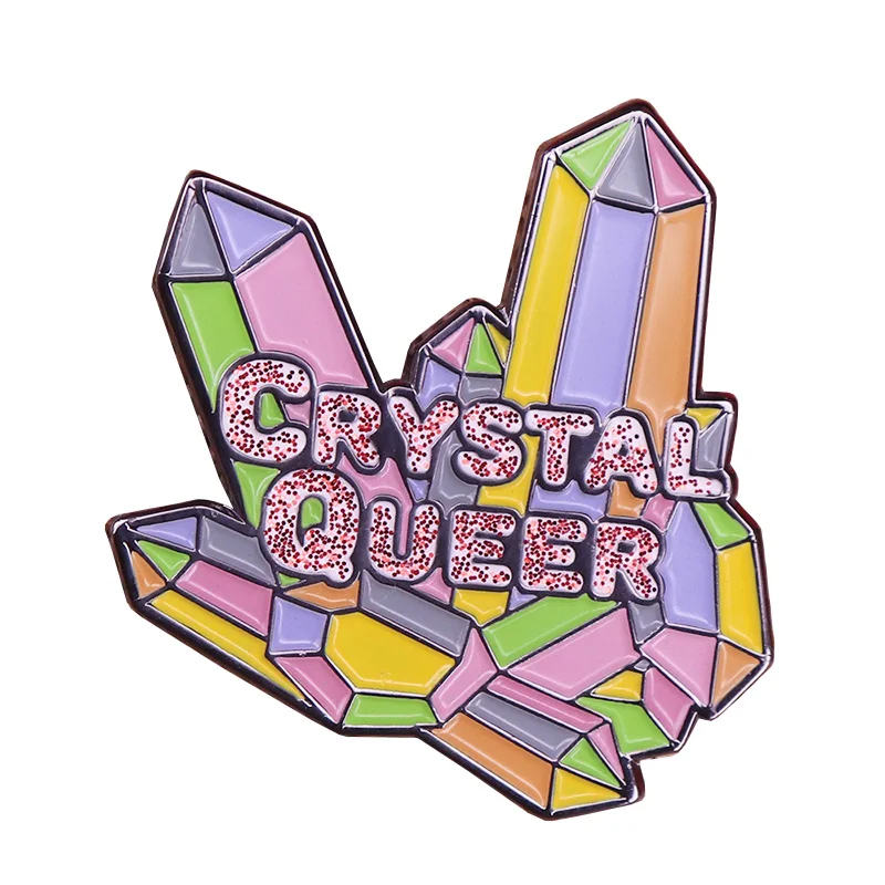 LGBT Pride Crystal Gem Enamel Pin | Украшения и аксессуары