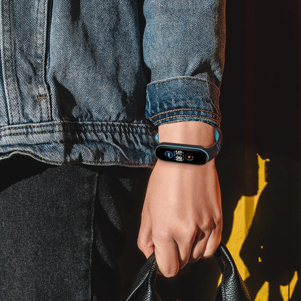

Soft Silicone Watchband For Xiaomi Mi Band 5 Strap Soft Portable Fashionable Wearable Replacement Wristband