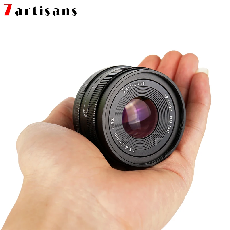 7artisans 50 мм f1.8 портретный объектив с широкой диафрагмой и Камера Объектив Ручная