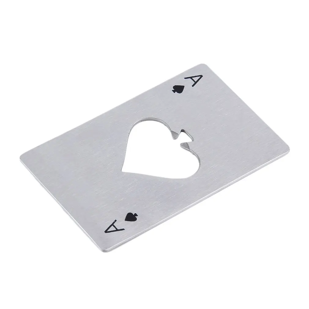 

Stylish Poker Playing Card Ace of Spades Bar Tool Soda Beer Bottle Cap Opener Gift For Kitchen Outdoor Camping