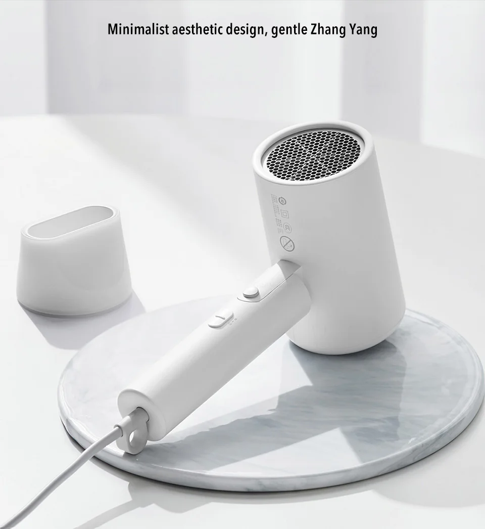 Xiaomi Mijia портативный складной фен с отрицательными ионами не повреждает десять миллионов отрицательных ионов салонного класса