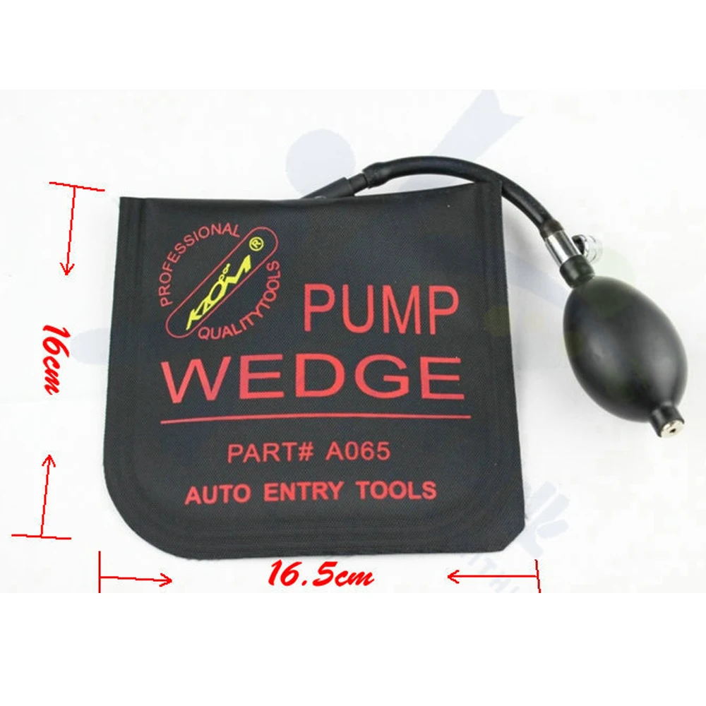 Medium Black Klom Air Pump Wedge Airbag Tools Locksmith Car Door Lock Pick Set Tool Paintless Dent Repair Tool