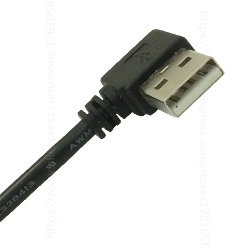 USB 2,0 правый угловой тип A папа-Тип B левый 90 градусов кабель для принтера 0,5 м