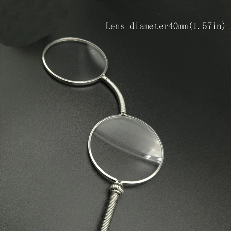 Opera glasses, silver vintage handheld glasses, reading glasses, prescription glasses, handmade glasses