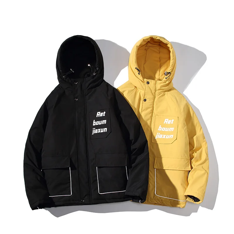 

Men Winter Parkas Cotton Padded 2020 Fashion Casual Slim Thick Warm Mens Coats Hooded Overcoats Male Clothes