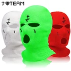 Лыжная маска, маска на все лицо, головной убор, трикотажная Балаклава с 3 отверстиями для сохранения тепла, трикотажная маска на все лицо, облегающий шарф, зимние уличные спортивные