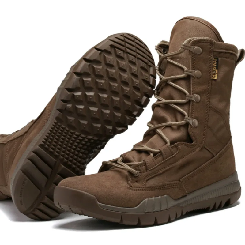 

Men Military Army Boots Special Force Waterproof Leather Desert Combat Work Shoes Tactical Ankle Boots Mens