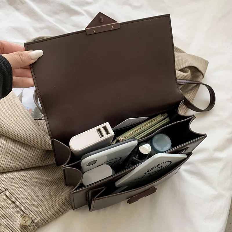 

2021 Women's Handbags Solid Ladies Crossbody Bags Women Leather Shoulder Bag Luxury Designer New Trending Chains Purse ALL-Match