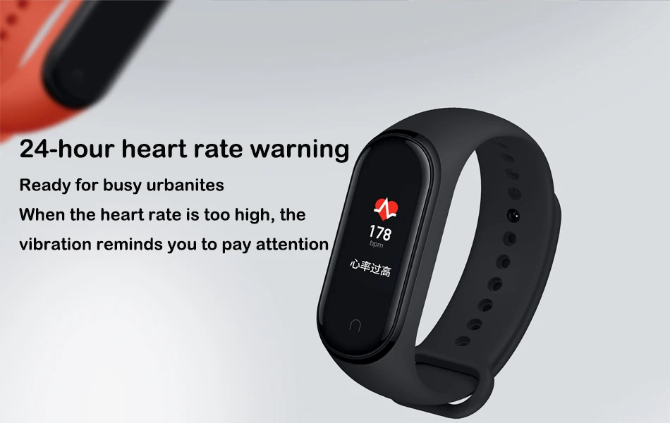Глобальная версия, Xiaomi Mi, 4 смарт-браслет, AMOLED экран, Smartband, фитнес-браслет, Bluetooth, спортивный, водонепроницаемый