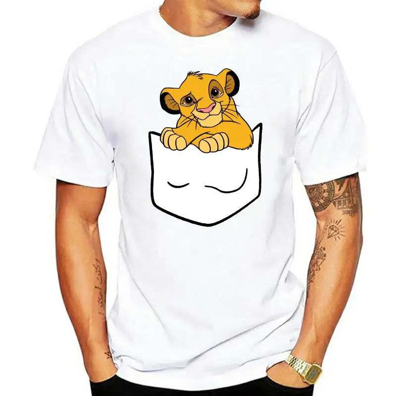 

Simba Pocket- The Lion King Character- Black Cotton & Adults T shirt Men Women Unisex Fashion tshirt Free Shipping