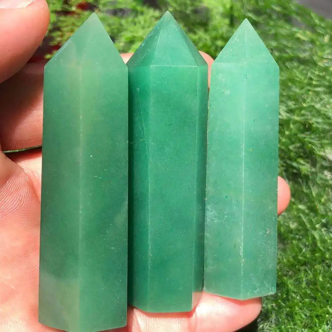 

Natural Donglin jade quartz crystal rod point healing
