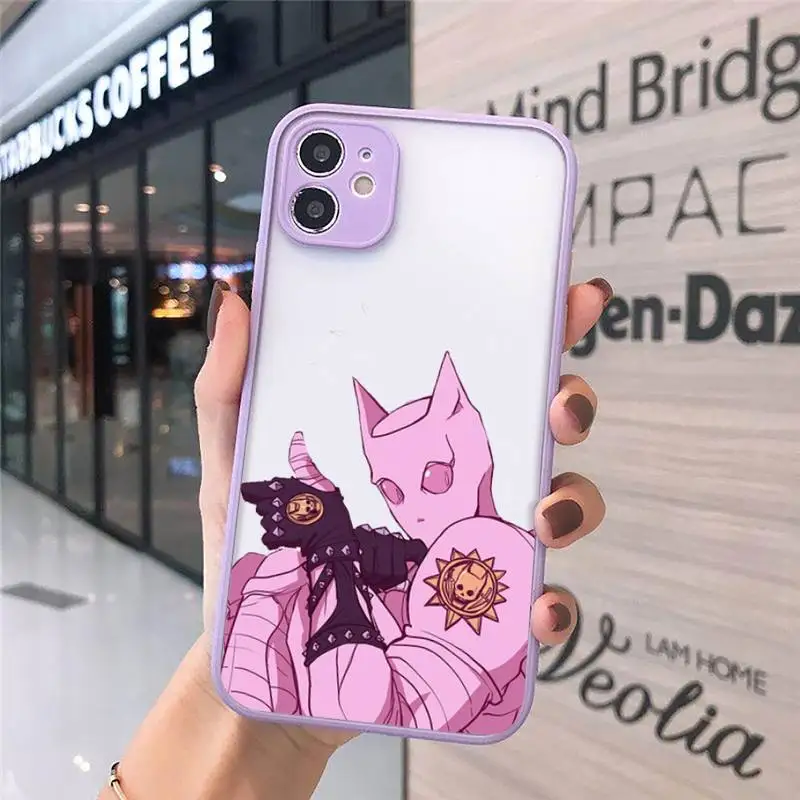

Anime Paradise Adventure JoJo Phone Case matte transparent For iphone 7 8 11 12 plus mini x xs xr pro max cover