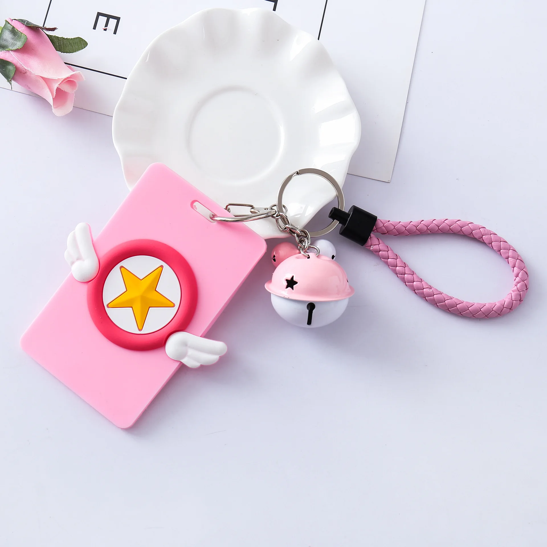 Мультфильм Cardcaptor Card Captor Sakura милый прекрасный банковский чехол для автобусной карты колокольчик набор держатель для карт аксессуары для косплея реквизит подарок для девочки - Цвет: D