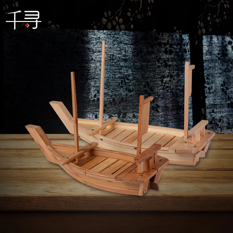 New luxury sashimi boat dry ice platter sushi tableware Japanese cuisine wooden bamboo tool | Дом и сад
