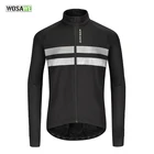 WOSAWE зимняя флисовая велосипедная куртка, ветрозащитная, водонепроницаемая, светоотражающая, с длинным рукавом, Джерси, дорожный велосипед, одежда для велоспорта