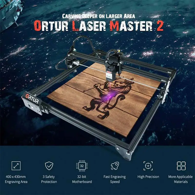 2 станок для лазерной резки и гравировки машина с 32 битными материнская плата 7 Вт