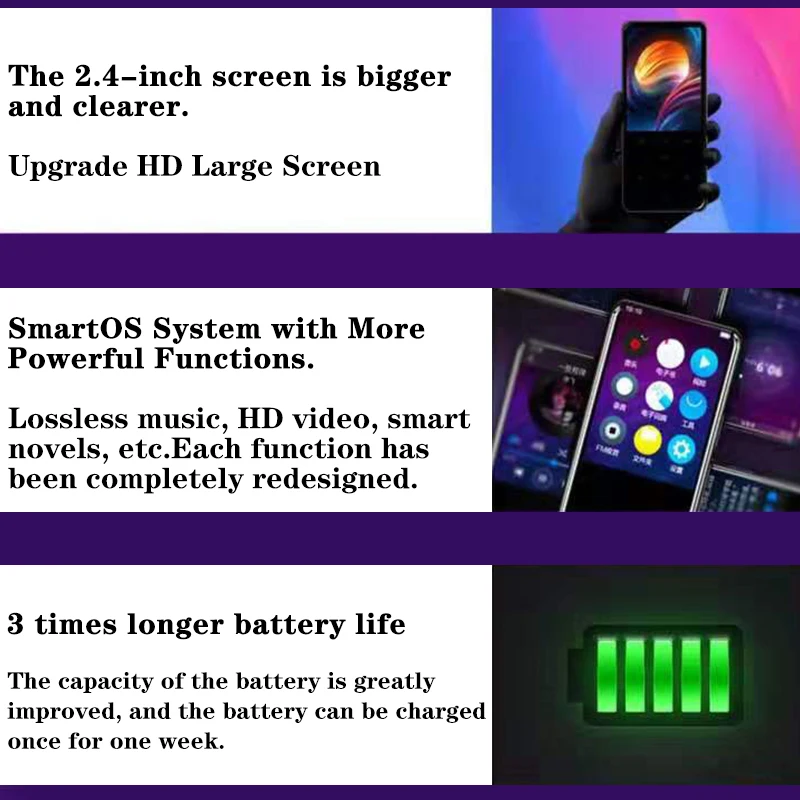 Музыкальный проигрыватель X8 с металлическим сенсорным экраном MP4 и Bluetooth для