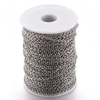 50 мрулон 304 из нержавеющей стали кабель цепи звено цепи с катушкой для самостоятельного изготовления ювелирных изделий браслет ожерелье Набор для творчества