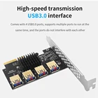 Новинка PCIE от 1 до 4 разъемов для майнинга PCIE от 4X до 4 USB PCIE Express x16 переходная Плата расширения PCI Express множитель USB3.0