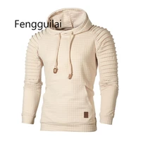 new hoodie hooded pullover sweatshirt men39s autumn winter long sleeve fashion plaid top tee casual outwear blouse sweatshirt