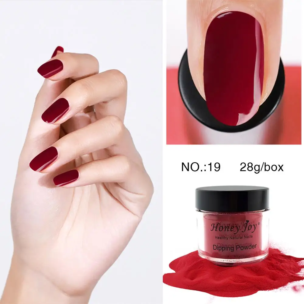 28 г/кор., новинка, модные, красные, розовые, мелкодисперсные, порошковые гвозди, долговечные ногти, легко наносятся, не требуется УФ-светильник, безопасный, без запаха - Цвет: No.19