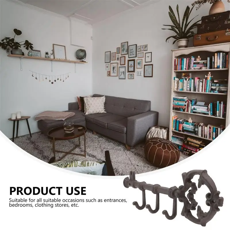 

1Pc Simple Iron Hook Wall Hanging Hook Loft Apartment Key Hanger For Home Wall Decoration Hook American Creative Retro Coat Hook