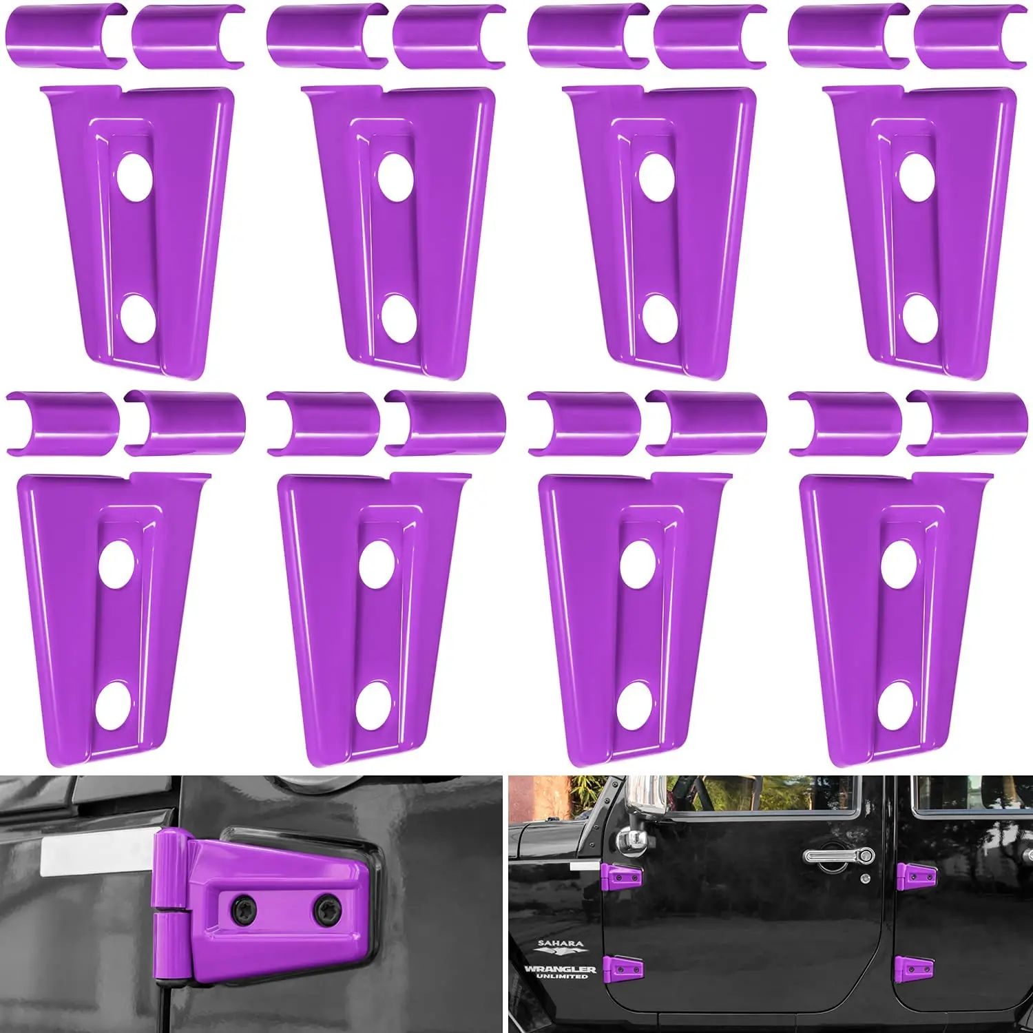 

Крышка дверного шарнира Chuang Qian 8x для Jeep Wrangler JK JKU Sport Rubicon Sahara X Unlimited 2007-2018, фиолетовая