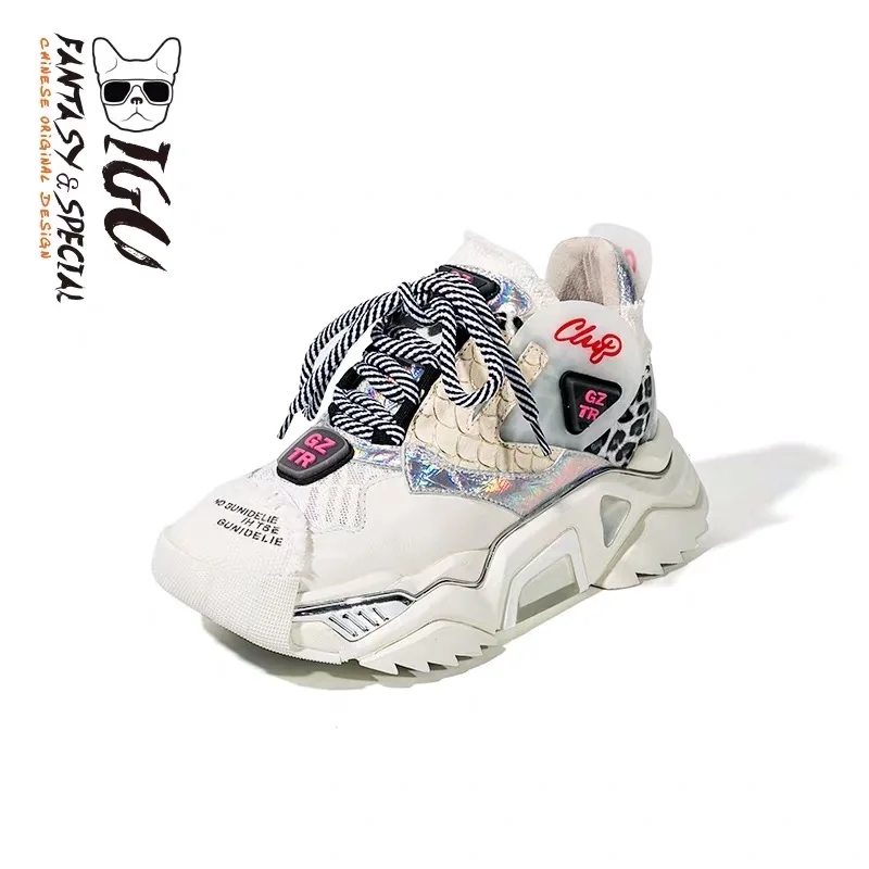 IGU/женские кроссовки на плоской подошве повседневная обувь платформе tenis feminino