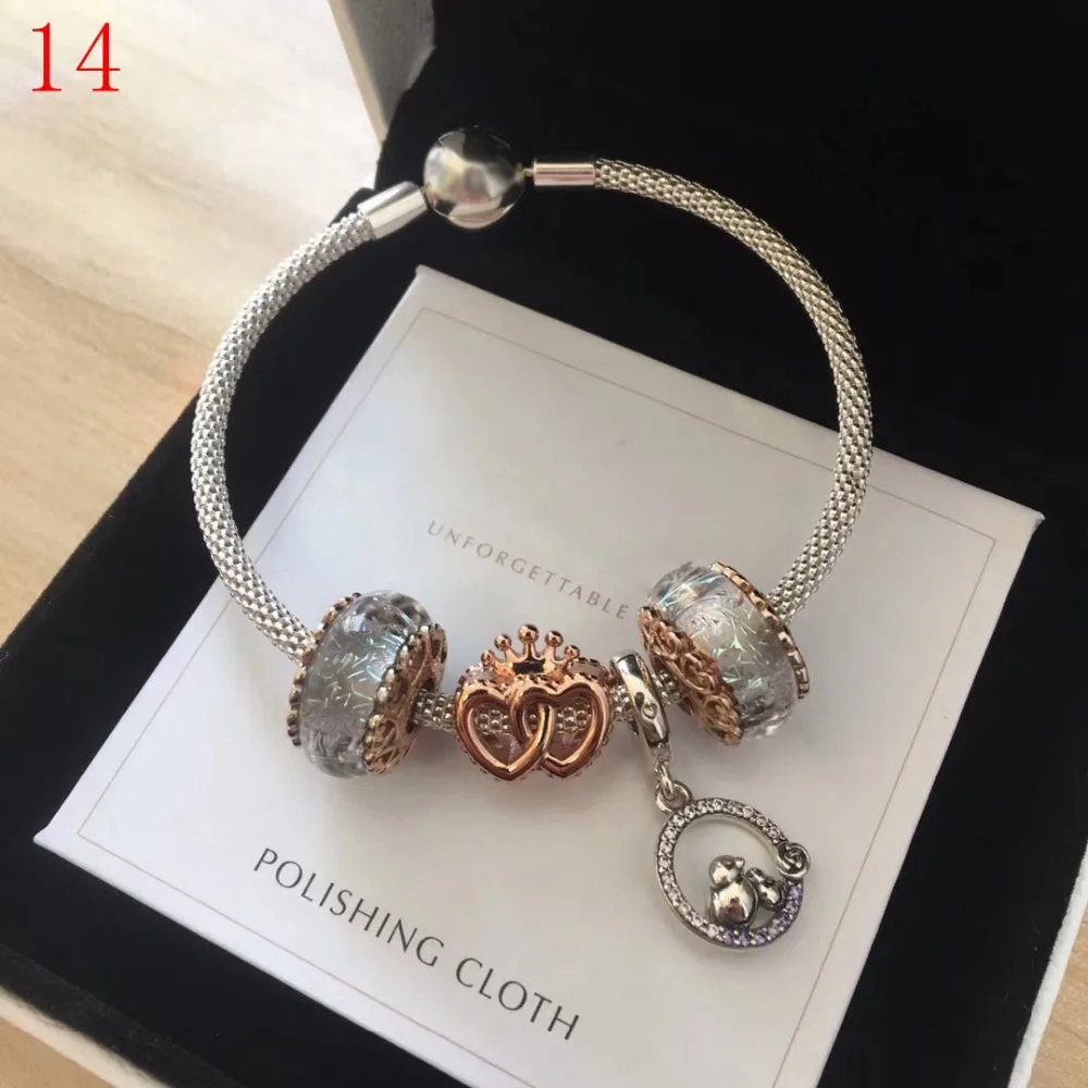 LIDU 100% Серебро 925 пробы классический изысканный браслет отправляется подарок