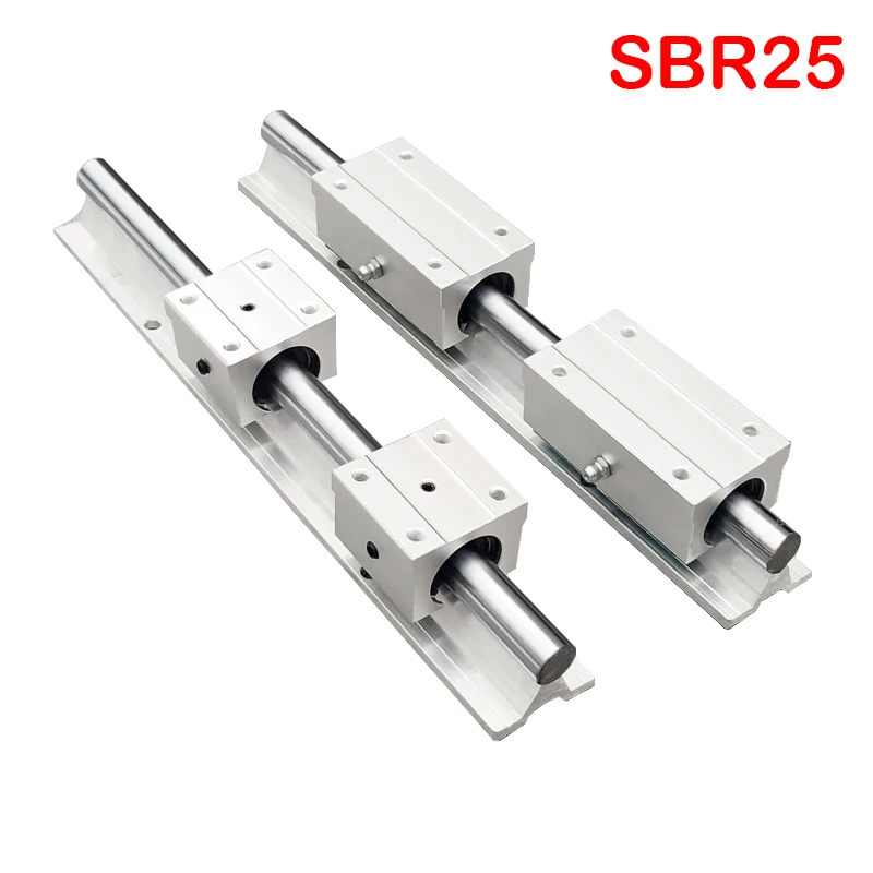 2 шт. линейная направляющая SBR25 1000 мм 25 s 4 SBR25UU Шарикоподшипниковый блок фрезерный