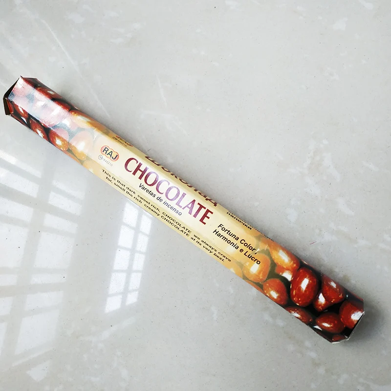 Chocolate Новые 36 ароматов Индийские благовония палочки ручной работы ароматерапия палочки 20 палочек в коробке сандаловое дерево Лаванда медитация благовония s - Аромат: Chocolate