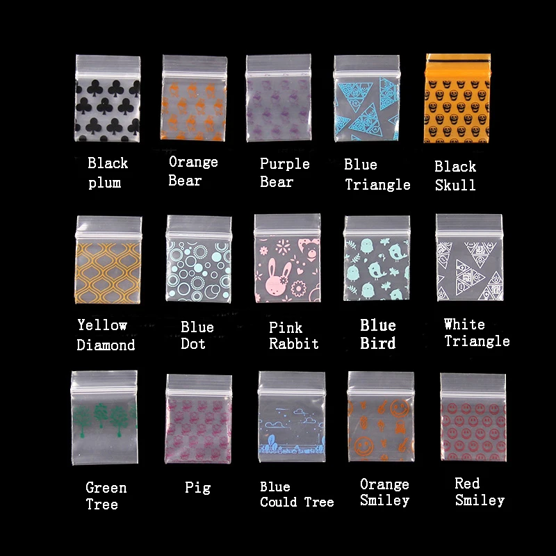 Симпатичные пластиковые пакеты на молнии с оранжевыми смайликами 100 шт.