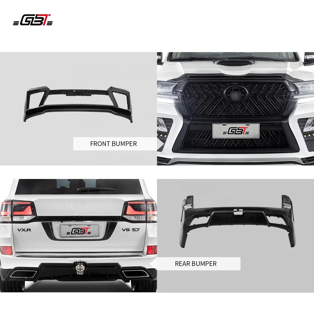 

GBT body kit include front rear car bumpers assembly grille and fender year 2008-2015 For Toyota Land Cruiser 200 LC200 E Model