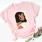 Женская свободная футболка FIXSYS в стиле Харадзюку, феминистская розовая футболка с винтажным принтом, летняя новая мультяшная мода, повседневные женские топы, женские футболки
