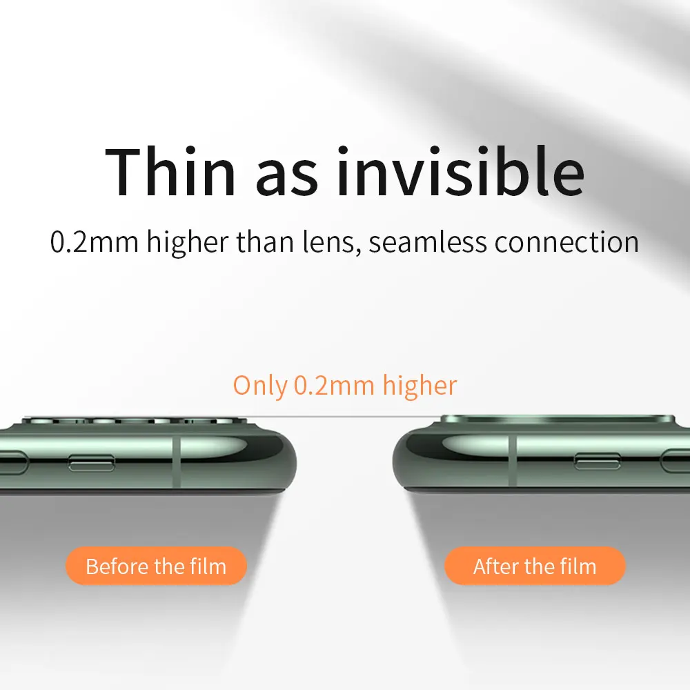 Металлическая 3D линза для камеры закаленная пленка iPhone 11 Pro Max защитная задней