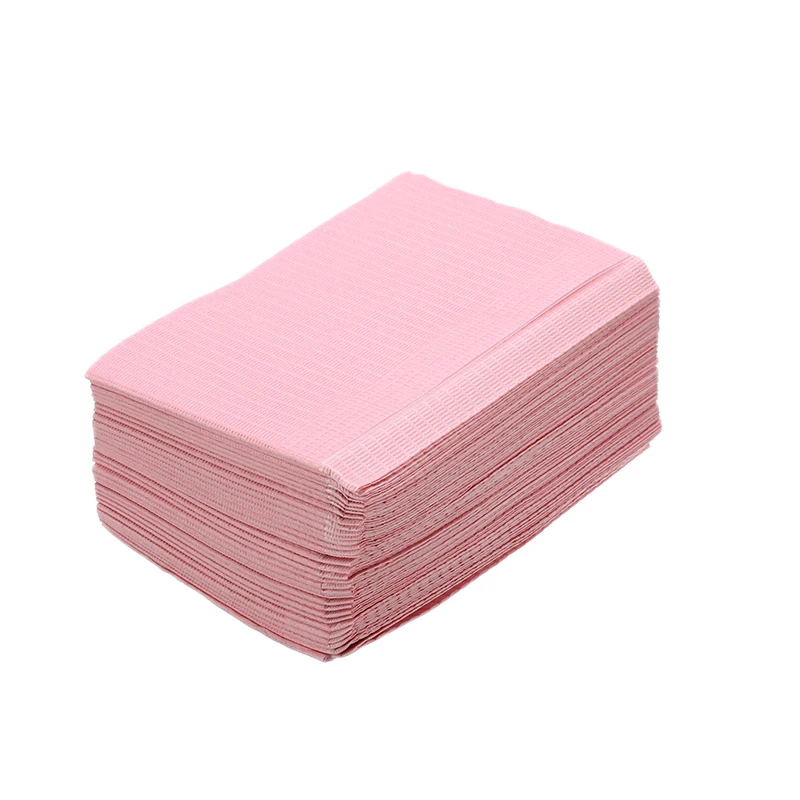 Одноразовый стоматологический бумажный шарф 125 шт. медицинский слюнявчик для