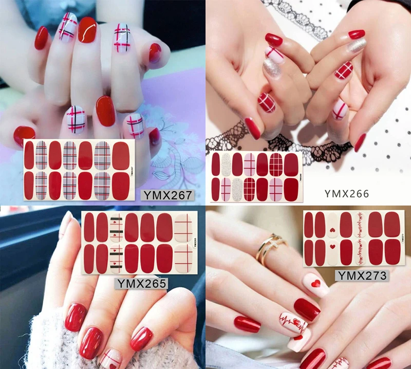 1 лист в Корейском стиле Стиль ногтей Декоративная обертка клей