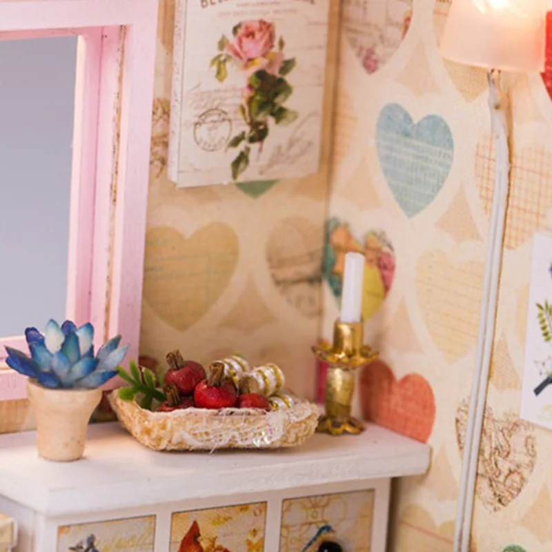 Миниатюрные домики с кошкой самодельные аксессуары для кукол Мини Деревянный