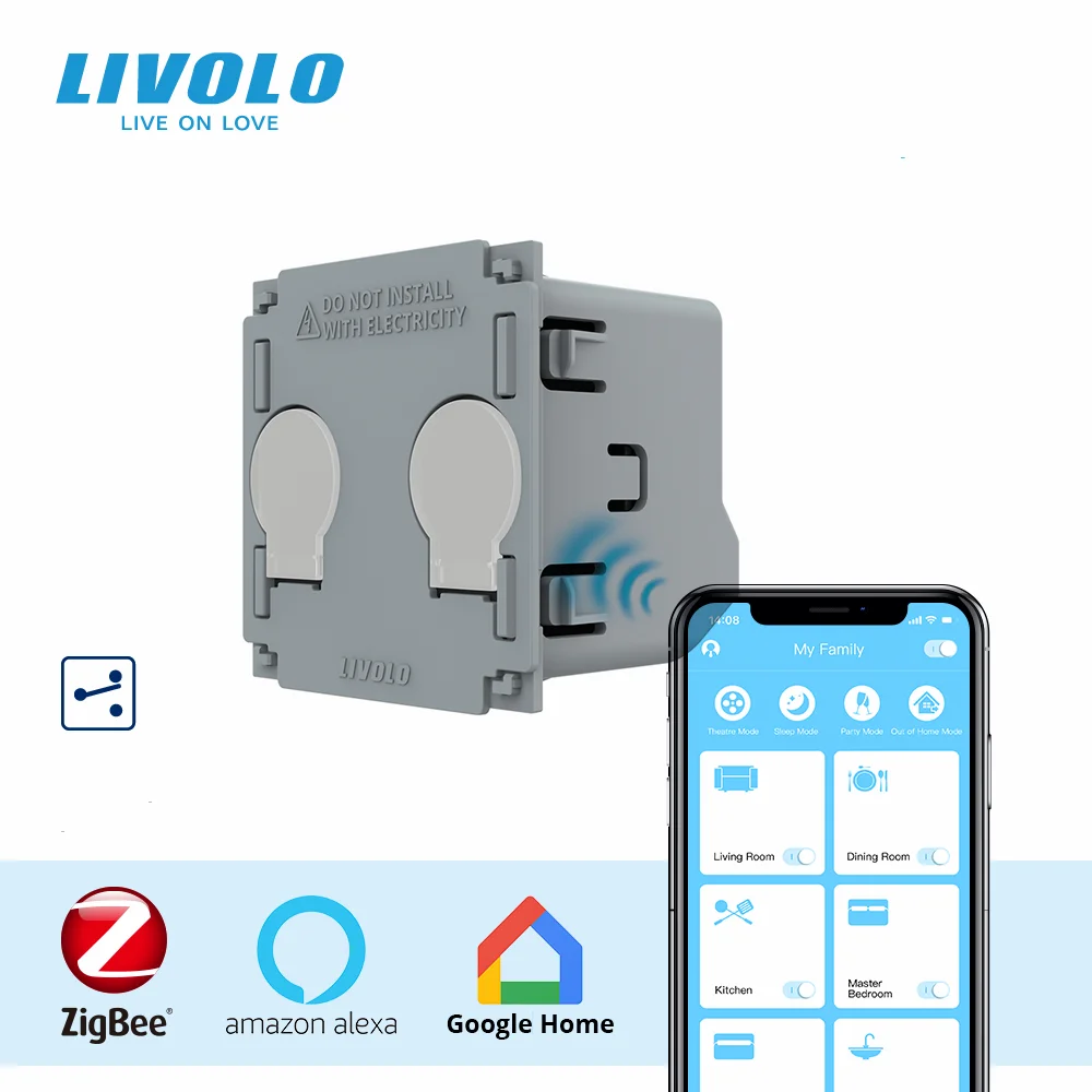 

Основание для сенсорного экрана LIVOLO, аксессуары для самостоятельной сборки, без пластины и панели, для замены, работает со шлюзом Livolo