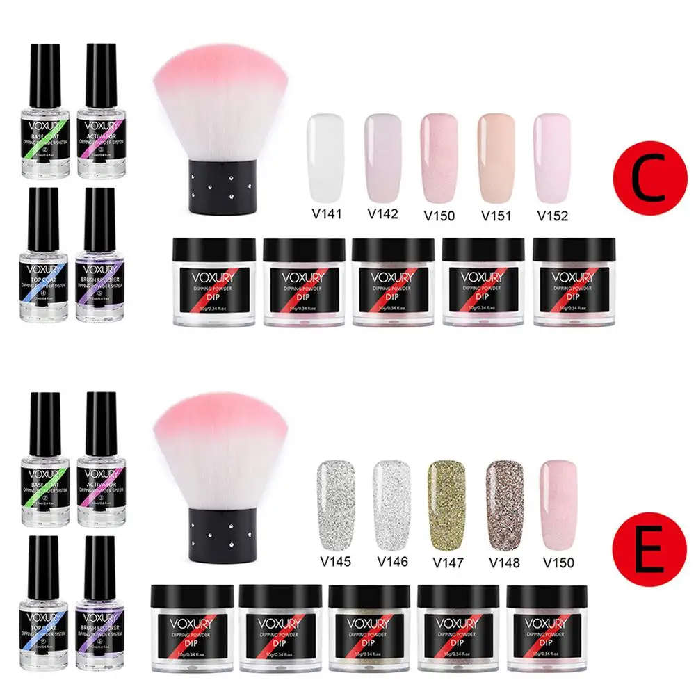 Новый погружения порошки для ногтей 5 цветов голографический Блестящий Порошок