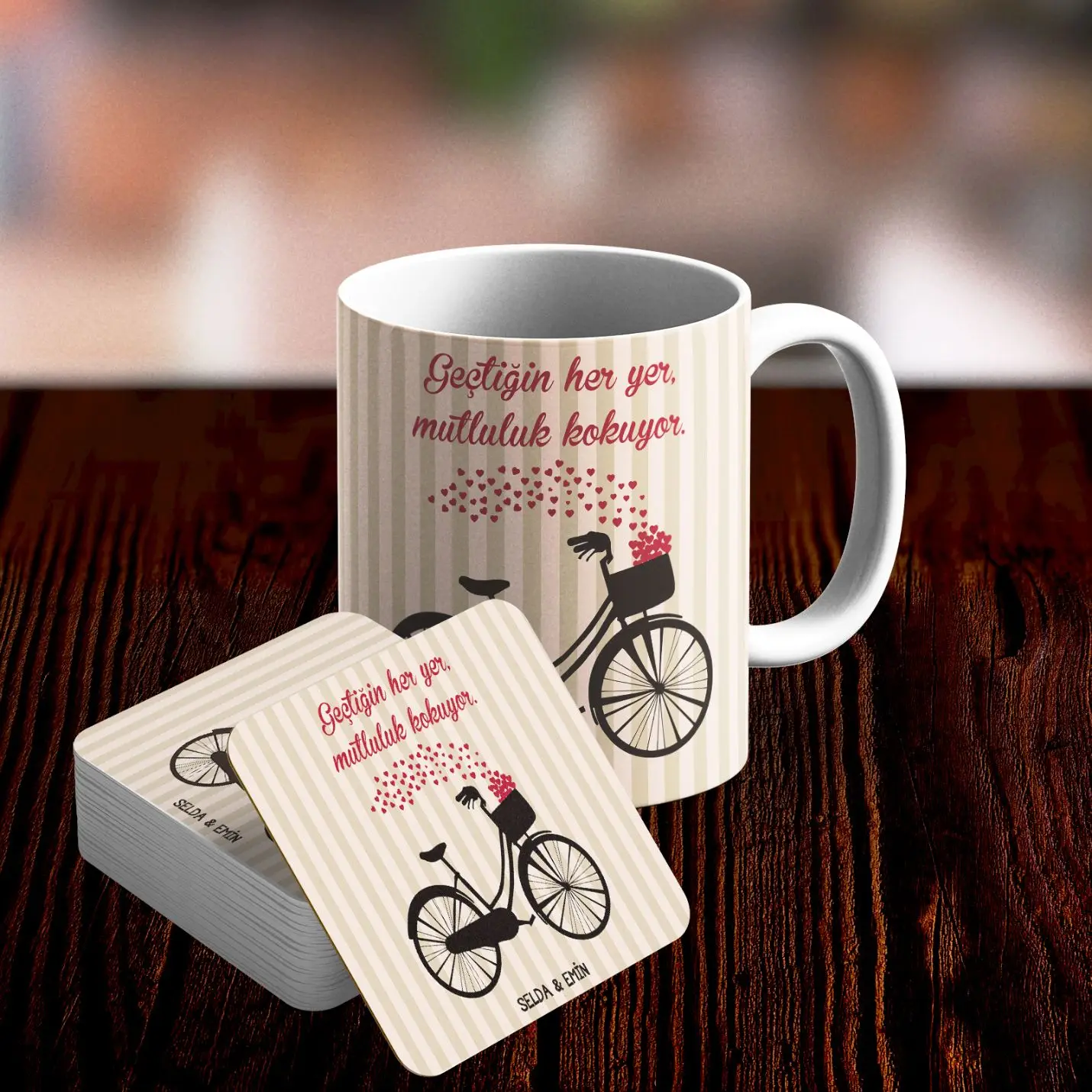 

Personalized Romantic Mug and Underlay Set-25