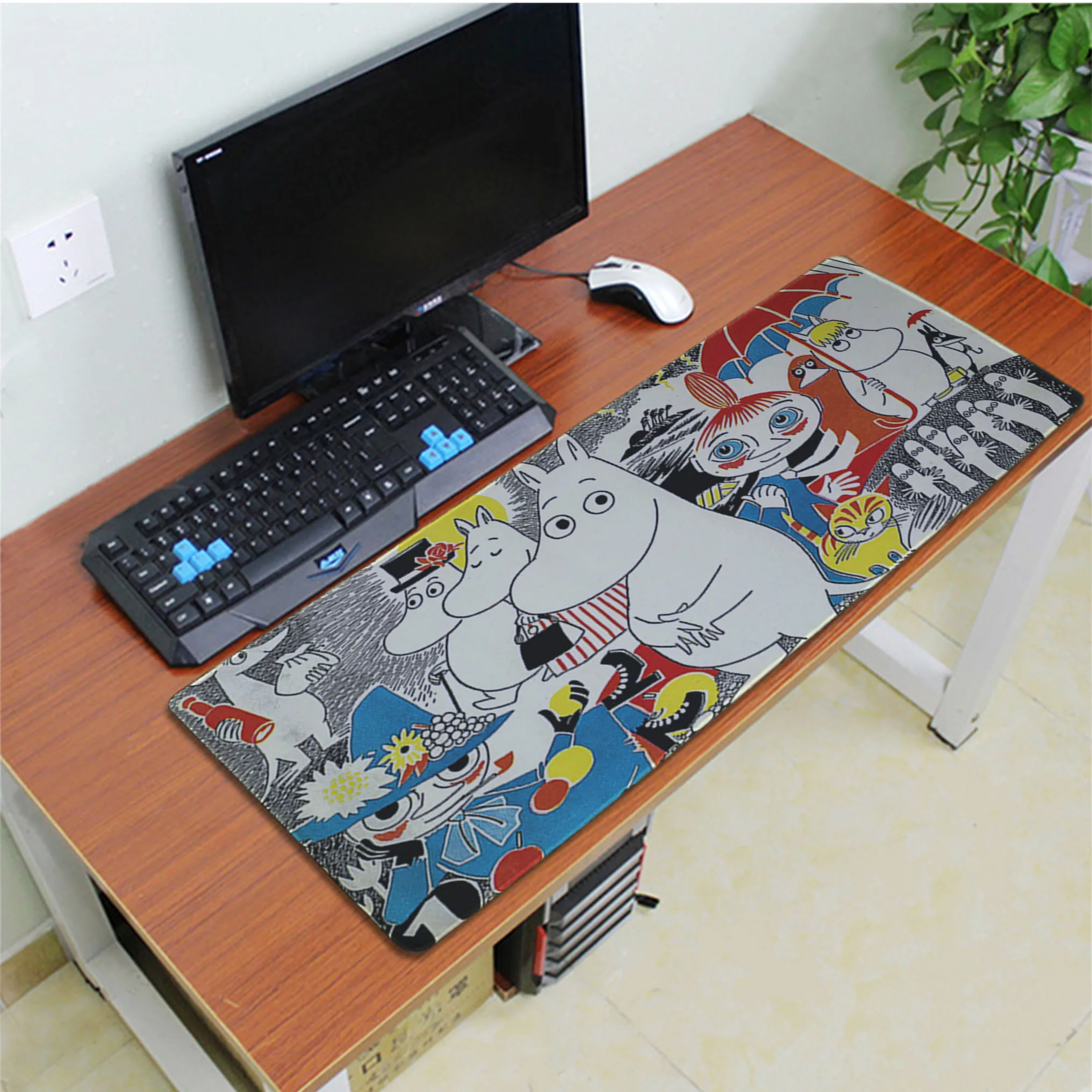 Lock Edge 40X90cm Babaite ваши собственные коврики Бегемот Moomin прочный резиновый коврик для Мыши Pad большой коврик для мыши клавиатуры коврик - Цвет: Lock Edge 40X90cm