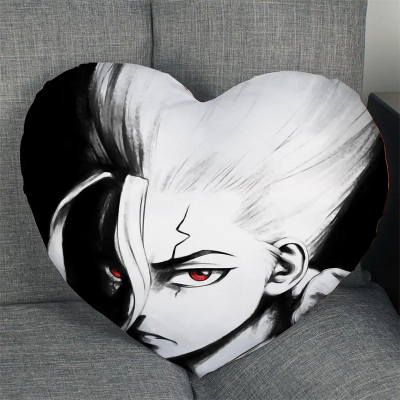 Оригинальные наволочки в форме сердца из японского аниме Dr STONE постельные