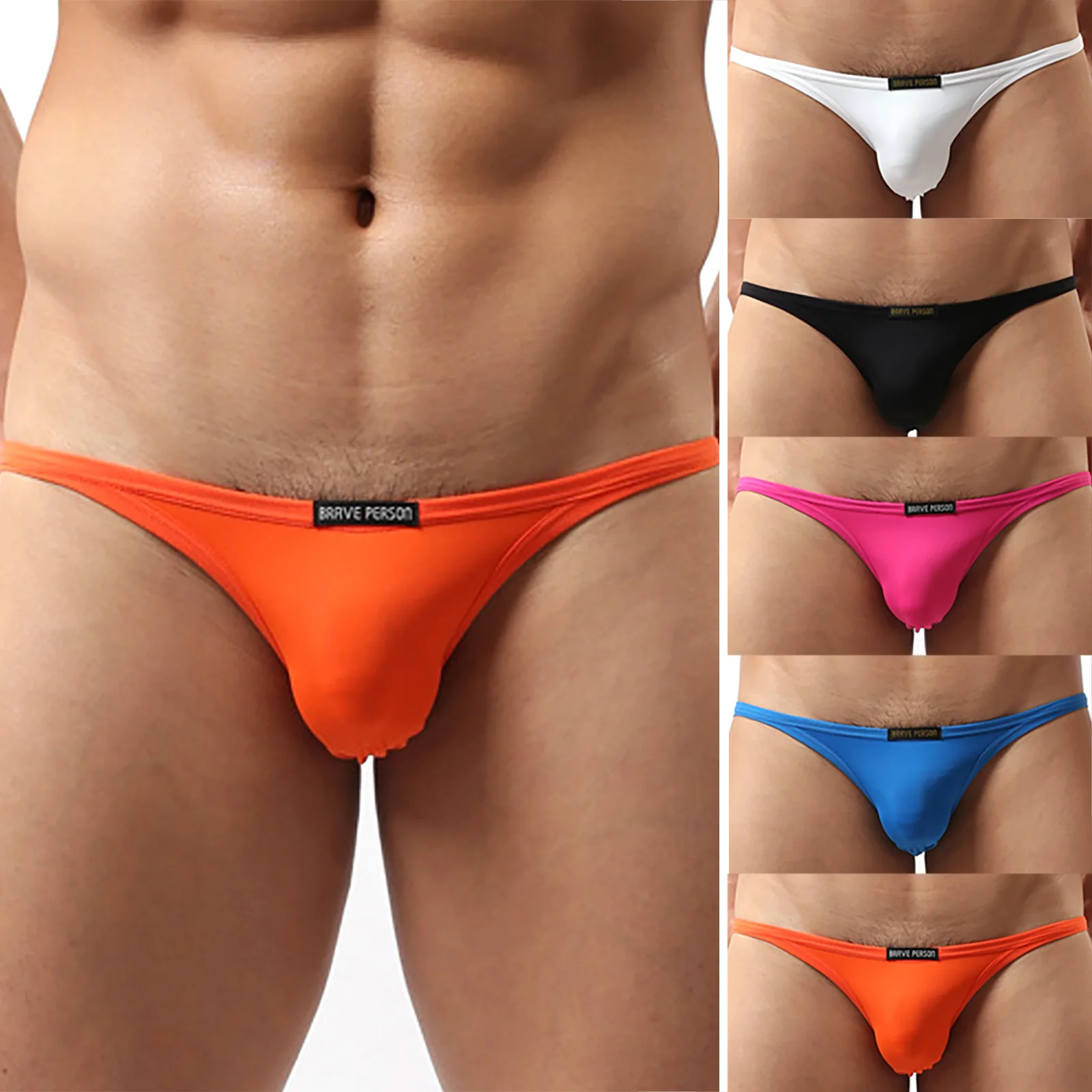 

New Soild Color Swimsuits Men Swimwear Side Lace Up Swimming Beachwear Sexy Pool Swim Briefs Shorts Bathing Suits