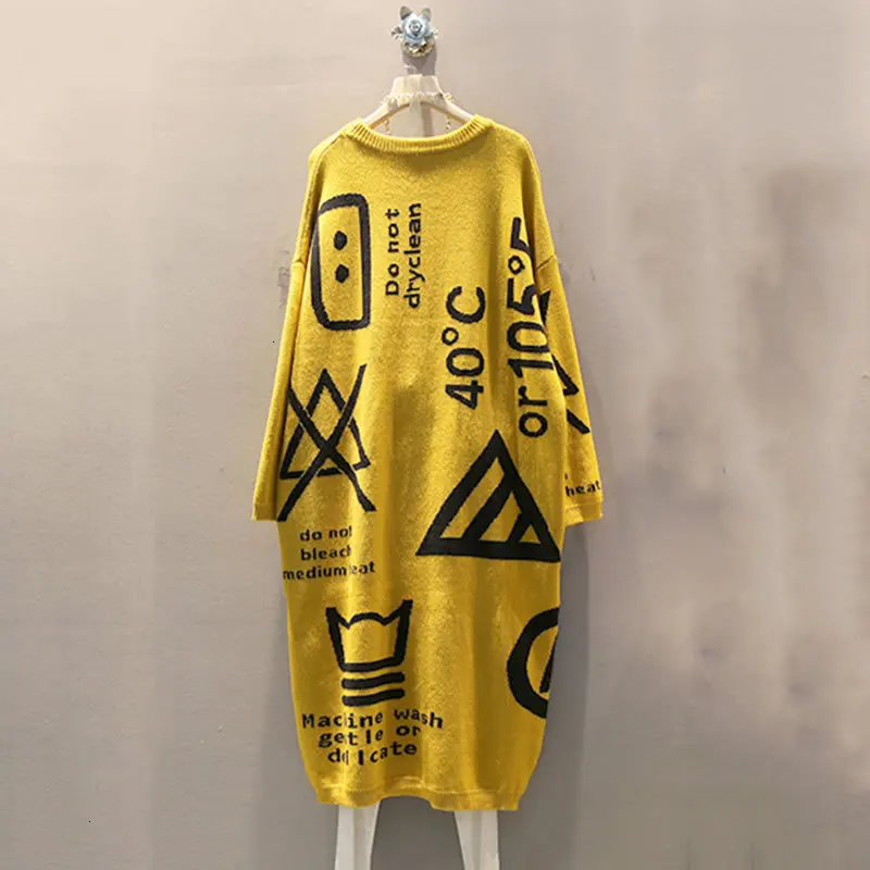Knitted Geometrical Sweater Women Pullover 2019 Autumn Letter Small Fresh O Neck Full Sleeve Casual Style L551 | Женская одежда