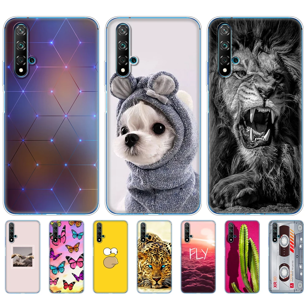 Чехол для Huawei Nova 5 T мягкая задняя силиконовая крышка из ТПУ телефона чехол YAL-L21 6 26