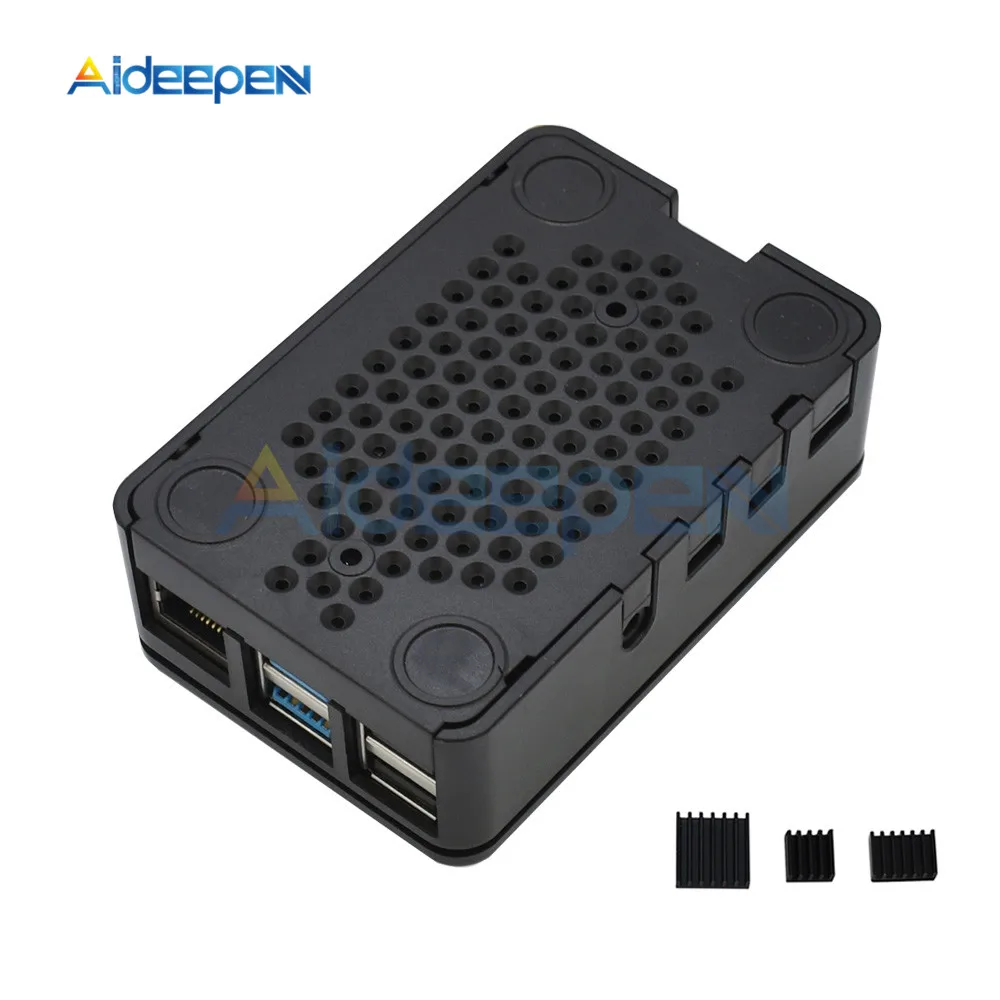 Черно-белый чехол для Raspberry PI 4 Модель B ABS пластиковый чехол Корпус корпуса КОРПУСА ДЛЯ PI4 с радиатором